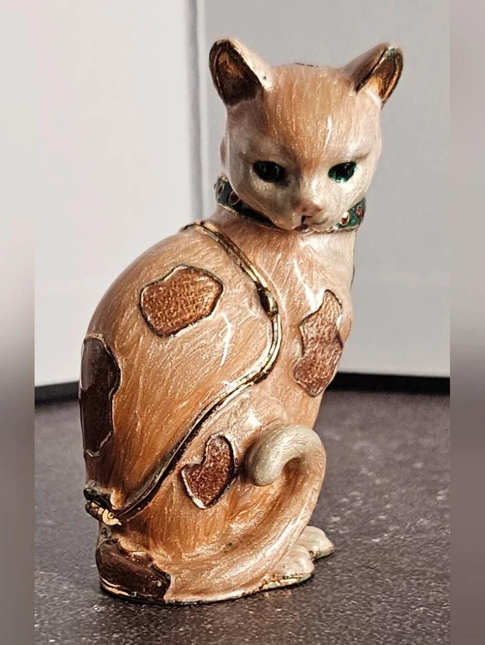 Kingspoint Designs Cat Trinket Box with Matching Necklace